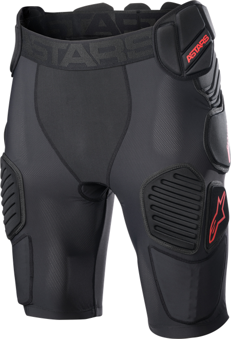 Alpinestars Bionic Pro Protection Shorts Black/Red – Level 1 Impact and Abrasion Protection