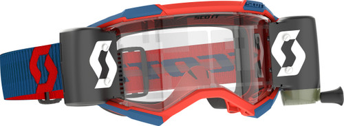 SCOTT Fury WFS Goggles Dark Blue/Neon Red with Clear Works Lens, Part 278596-7698113