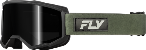 Fly Racing Focus Sand Goggle Green/Black with Dark Smoke Lens
