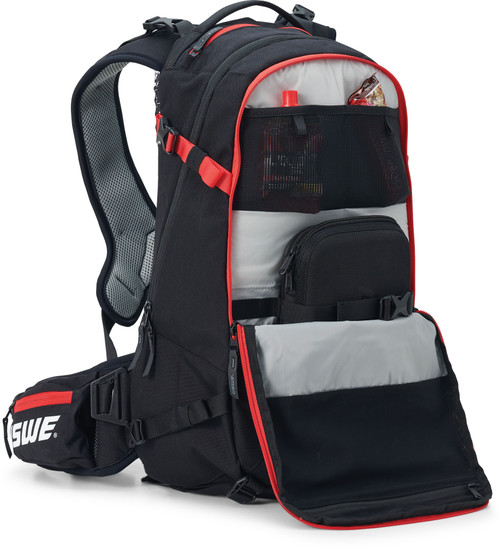 Daypack for the true dual sport and adventure rider. Accessible storage both front and back
