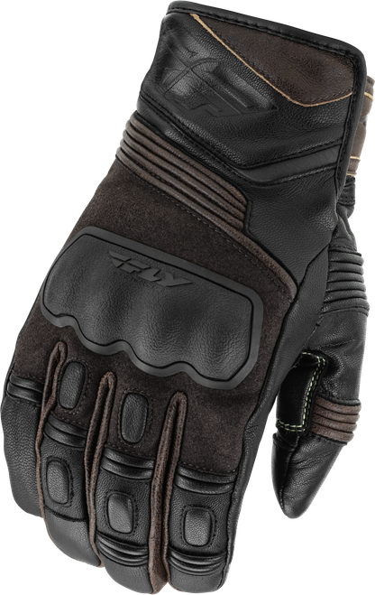 Fly Racing Surveyor Gloves Brown Large - Weatherproof Motorcycle Gloves with Touch Screen Compatibility