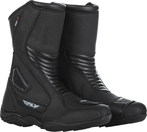 Fly Racing Milepost Boots Black Size 14 - Durable Leather Street Motorcycle Boots