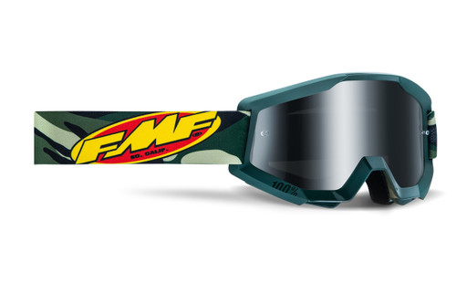 FMF Vision Powercore Goggle Assault Camo Mirror Silver Lens with Anti-Fog Coating