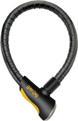 OnGuard Rottweiler 8023L Armored Cable Lock - 7 ft Black and Yellow for Maximum Security