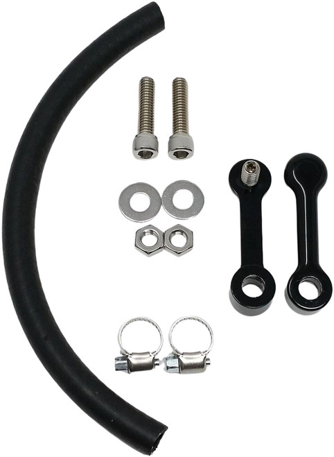 DK Custom Products Billet Tank Lift Kit 1 inch for '99 and Up Touring Models - Powder Coat Black