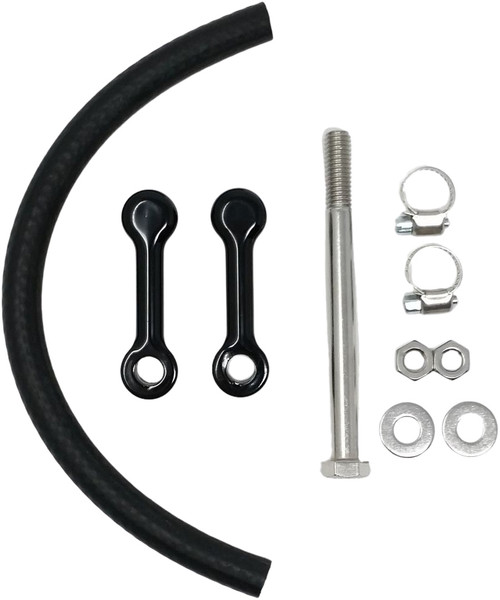 DK Custom Products Billet Tank Lift Kit 2 inch for '99-'17 Softail - Powder Coat Black