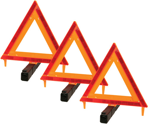 Performance Tool W1498 D.O.T. Approved Warning Triangle Set - 3 Pack