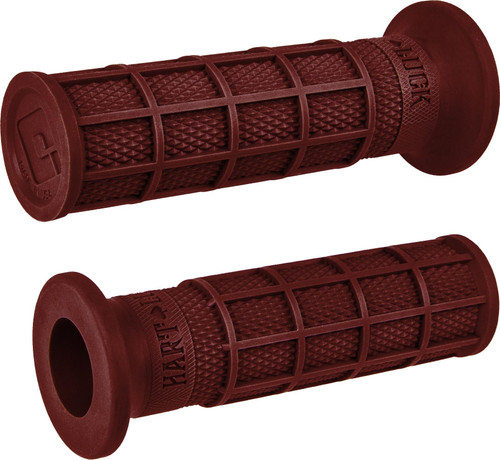ODI Hart Luck Full Waffle Dark Red Motorcycle Handlebar Grips (Part V02FWDR)