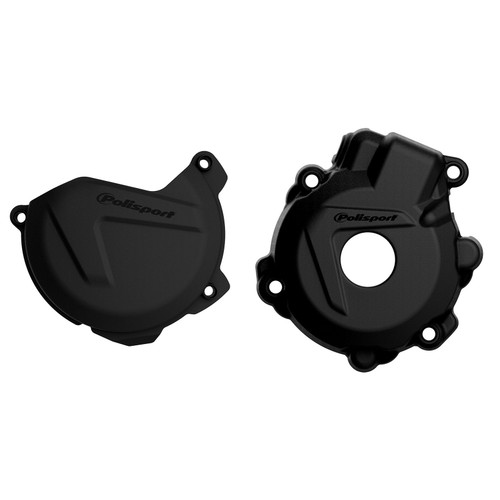 POLISPORT Kit Clutch and Ignition Cover for KTM/Husqvarna - Black, Part 90978
