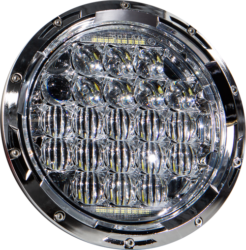HardDrive 7-Inch 90W LED Headlight with Daytime Running Lights - Chrome Finish (Part #820-0363)
