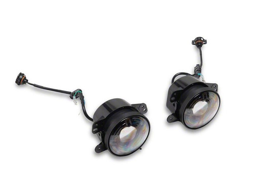Raxiom 07-18 Jeep Wrangler JK V2 LED Switchback Fog Lights with Amber Turn Signal and Halo Rings - J239000 Photo - Primary