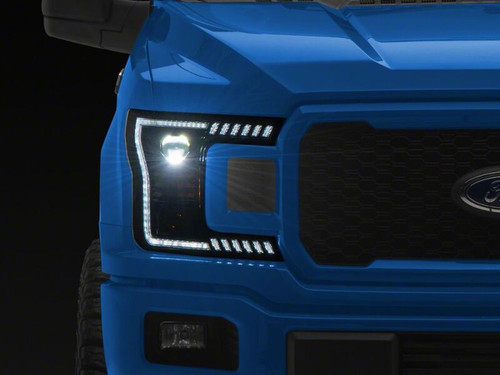 Raxiom 18-20 Ford F-150 LED Halo Surround Headlights with White DRL- Black Housing- Clear Lens - T583569 Photo - Primary