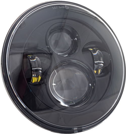 Letrica Lighting Co 7-inch LED Headlight Black for Indian Motorcycles - LLC-ILH-7B