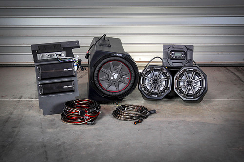 SSV Works GN-3K SSV 3 Speaker Kick Panel Kit with JVC MR1 Media Receiver and Custom Enclosure