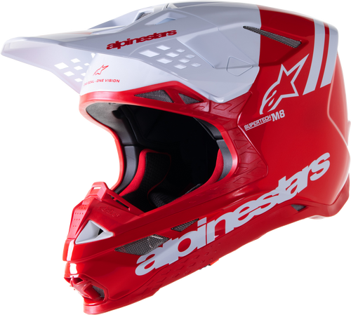 bright red motorcycle helmet Supertech R10 Element - The Torc Del Mar Helmet is a timeless look that will be perfect for those with vintage bikes 1Storm Motorcycle Full Face Helmet