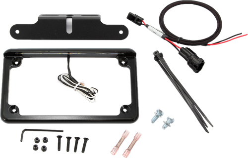 XTC Power Products CFM-U10-LF6BK Black 6-Inch License Plate Frame with LED Lights