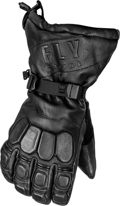Fly Racing Glacier Gloves Black Small - Durable Motorcycle Hand Protection