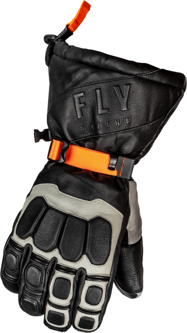 Fly Racing Glacier Gloves Black/Grey/Orange Large with Hydraguard Technology