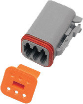 NAMZ Custom Cycle Deutsch DP-6G 6-Wire Grey Plug & Wdglck Hd# 72136 94gy