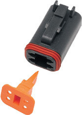 NAMZ Custom Cycle Deutsch DP-4B 4-Wire Black Plug and Wedge Lock with 4 Positions