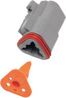 NAMZ Custom Cycle Deutsch DP-3G 3-Wire Grey Connector with Waterproof Design