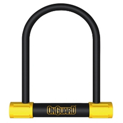 OnGuard Bulldog 8011 Wide U-Lock with Braided Steel Cable for Enhanced Bicycle Security