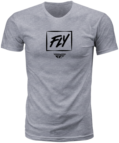 Fly Racing Fly Zoom Tee Grey Large - Comfortable Premium Cotton-Polyester Blend