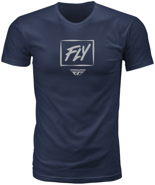 Fly Racing Fly Zoom Tee Navy Medium - Premium Combed Cotton and Polyester Blend