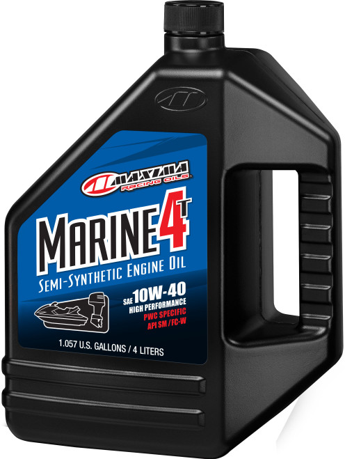 Maxima Marine Semi-Synthetic Oil 10W-40 for 4-Stroke Outboard Engines, 1 Gallon (Part Number 30-529128)