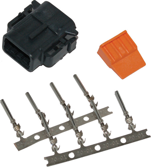 NAMZ Custom Cycle Deutsch DTM 8-Pin Black Plug with 8 Terminals (Part Number: MDP-8B)
