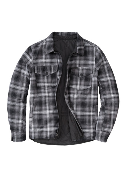 Scorpion EXO Morpheus Reversible Jacket Black and Plaid Grey 4XL