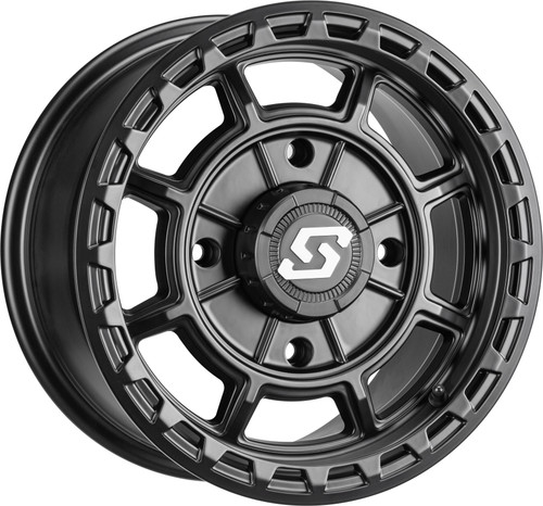 SEDONA Rift Wheel 14x7 4/156 5+2 Offset in Black with Simulated Bead Ring