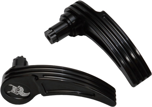 KENS FACTORY KFL-01 Nl Saddlebag Lever for Harley FLH/Flt 14-25, Black or Black/Machine Cut Finish