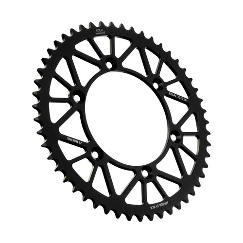 JT Rear RaceLite Aluminum 51-Tooth Sprocket for 520 Chain - Black by JT Part JTA808.51BLK