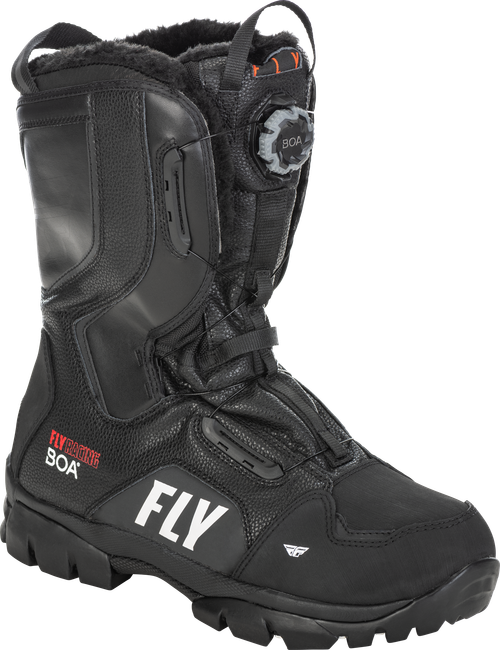 Fly Racing Marker Boa Boot Black Size 9 for Motocross and Off-Road Riding