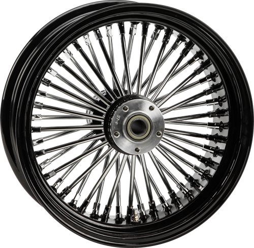 HardDrive Rr 48 Spoke Black 18x4.25 Inch Wheel with XL Hub and 1-Inch Axle for Custom Motorcycles
