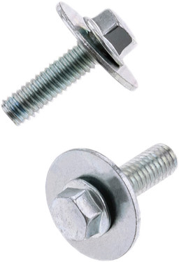 BOLT 8mm Hex Head Flange Bolt with 16mm Washer, 6x1.0x20mm, Pack of 10