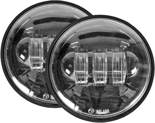 Cyron ABIG4.5-A6K 4.5-Inch Black Harley Passing Lamps with Cree LED Chips
