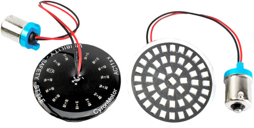 Cyron AC1156AR LED Turn Signal Inserts - 2 Inch 1156 Red with 120° Wide Viewing Angle