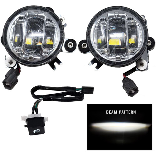PATHFINDER FG610CA LED Fog Light Kit with Chrome Clear Lens for Enhanced Visibility