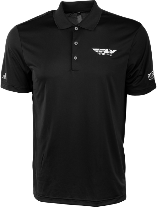 Fly Racing Polo Shirt Black and White Small - Comfortable and Stylish Riding Apparel