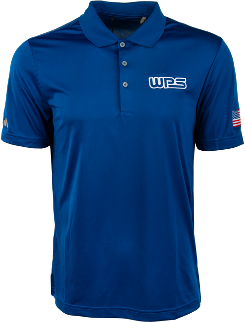 WPS Am Flag Polo Shirt Royal Blue and White XL