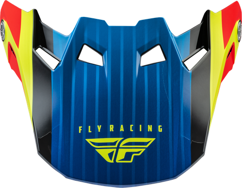 Fly Racing Formula Carbon Prime Visor Hi Vis Blue Red XL/2X