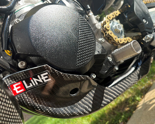 E-Line Accessories Carbon Fiber and Kevlar Skid Plate for Gas, Husqvarna, and KTM Motorcycles (Part MSP30023)