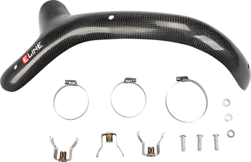 E-Line Accessories Carbon Fiber Heat Shield for Husqvarna and KTM Dirt Bikes - Part MHS50020