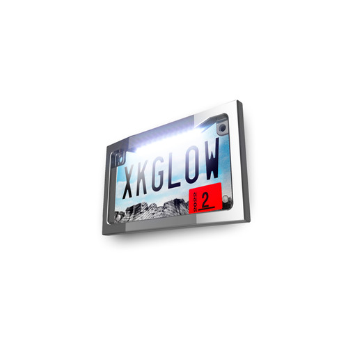 XK GLOW Lighted License Plate Frame Chrome - XK034019-W