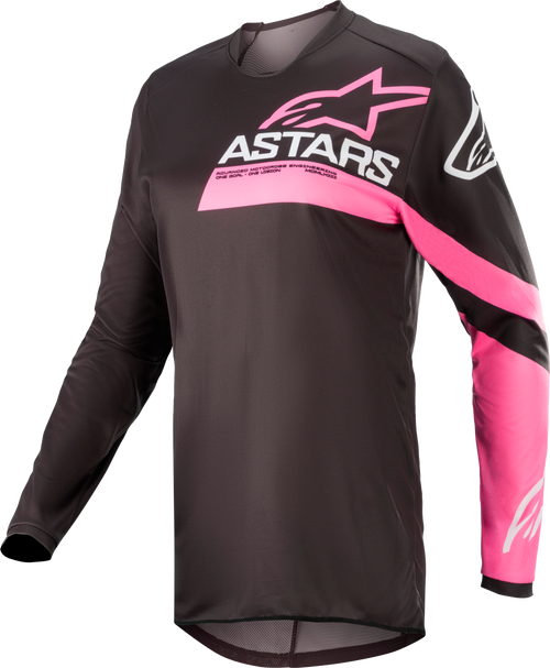 Alpinestars Stella Fluid Chaser Jersey for Women - Black & Pink Fluo, Size Large