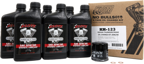 KLOTZ Indian Thunderstroke 6 Quart Synthetic Oil Change Kit (Part KH-123)
