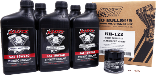 KLOTZ Indian Powerplus 5 Quart Synthetic Oil Change Kit - KH-122