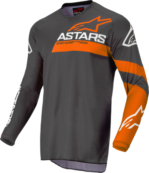 Alpinestars Fluid Chaser Jersey Anthracite and Coral Fluo 2X for Motorcycle Riding